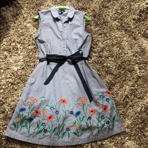 Brooks Brothers Striped Dress with Flowers